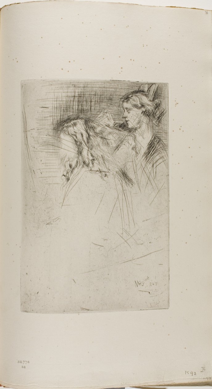 Penteando o cabelo de James Abbott McNeill Whistler