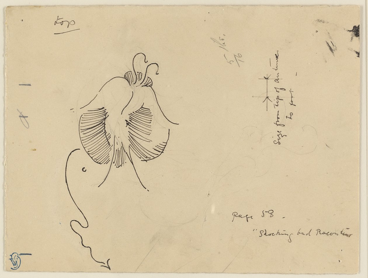 Borboleta (frente); Fragmento de borboleta (verso) de James McNeill Whistler