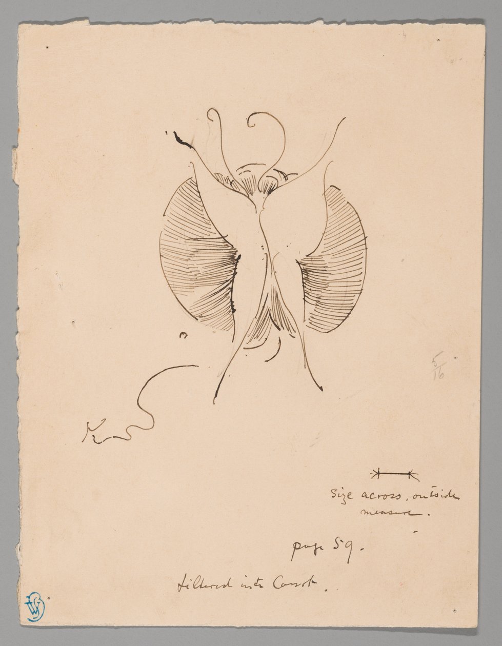 Borboleta (frente); Fragmento de borboleta (verso) de James McNeill Whistler