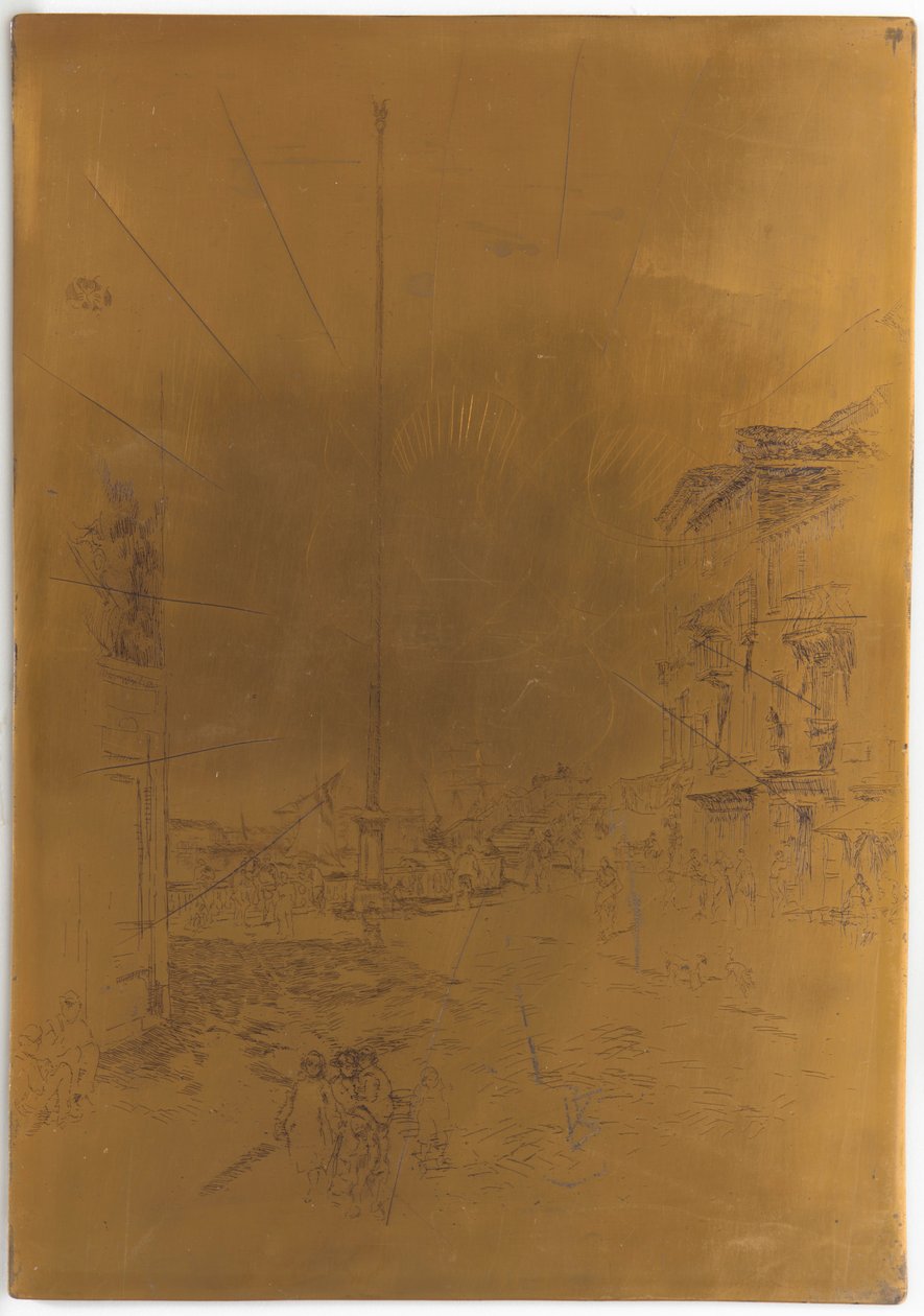 Placa de impressão cancelada para <em>The Little Mast</em> de James Abbott McNeill Whistler