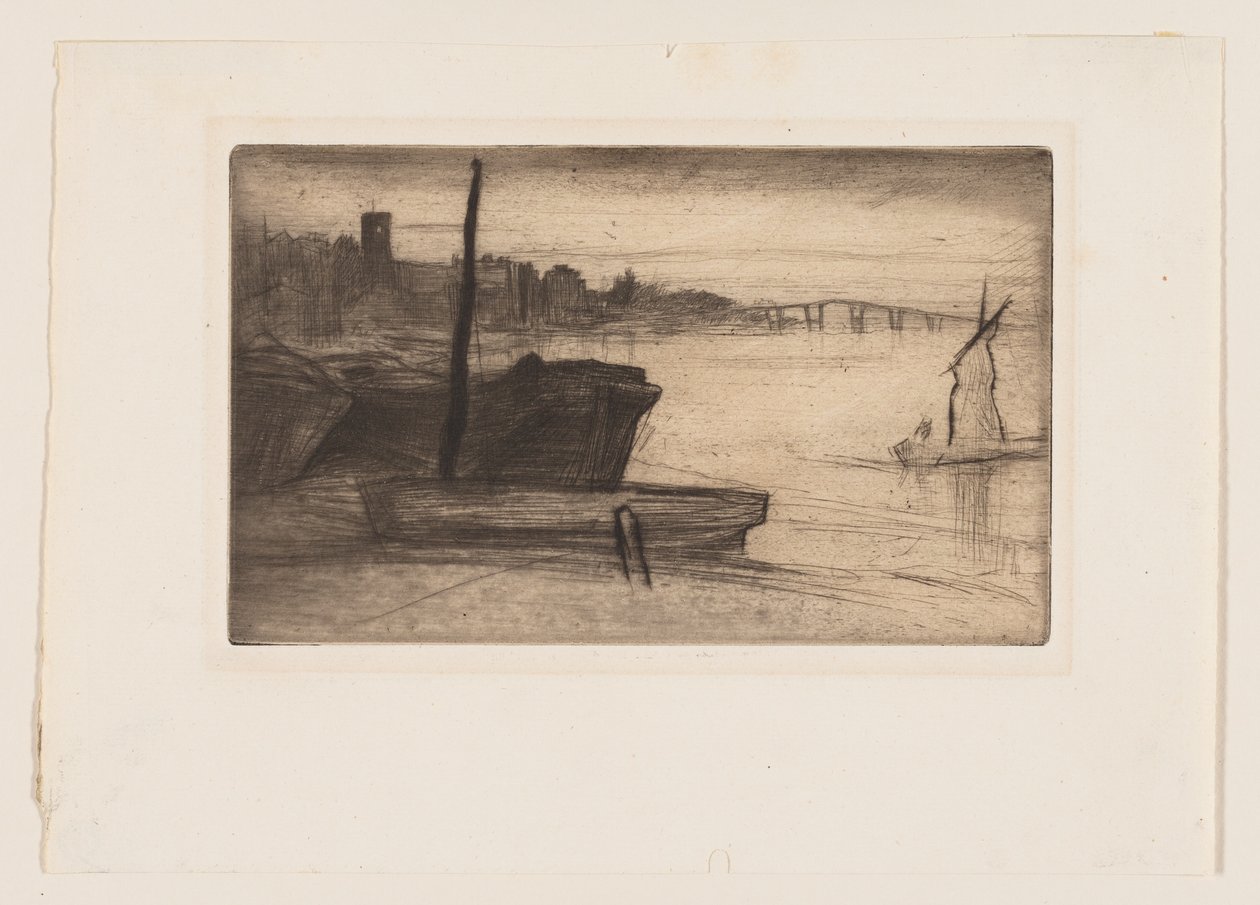 Chelsea Bridge e Igreja de James Abbott McNeill Whistler
