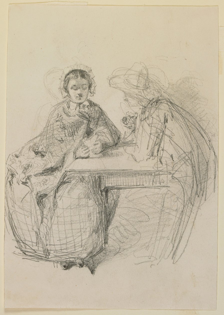 Casal sentado em uma mesa de James Abbott McNeill Whistler