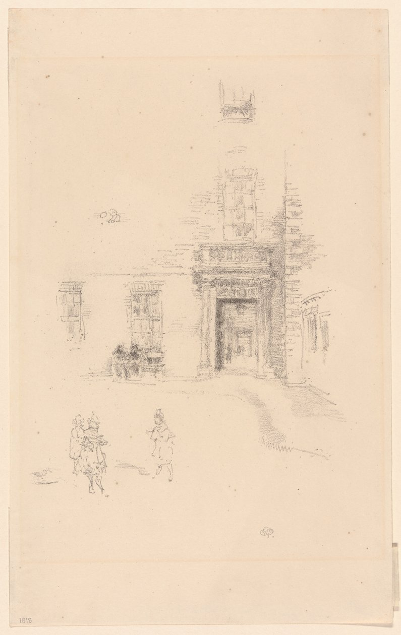 Courtyard, Chelsea Hospital de James Abbott McNeill Whistler