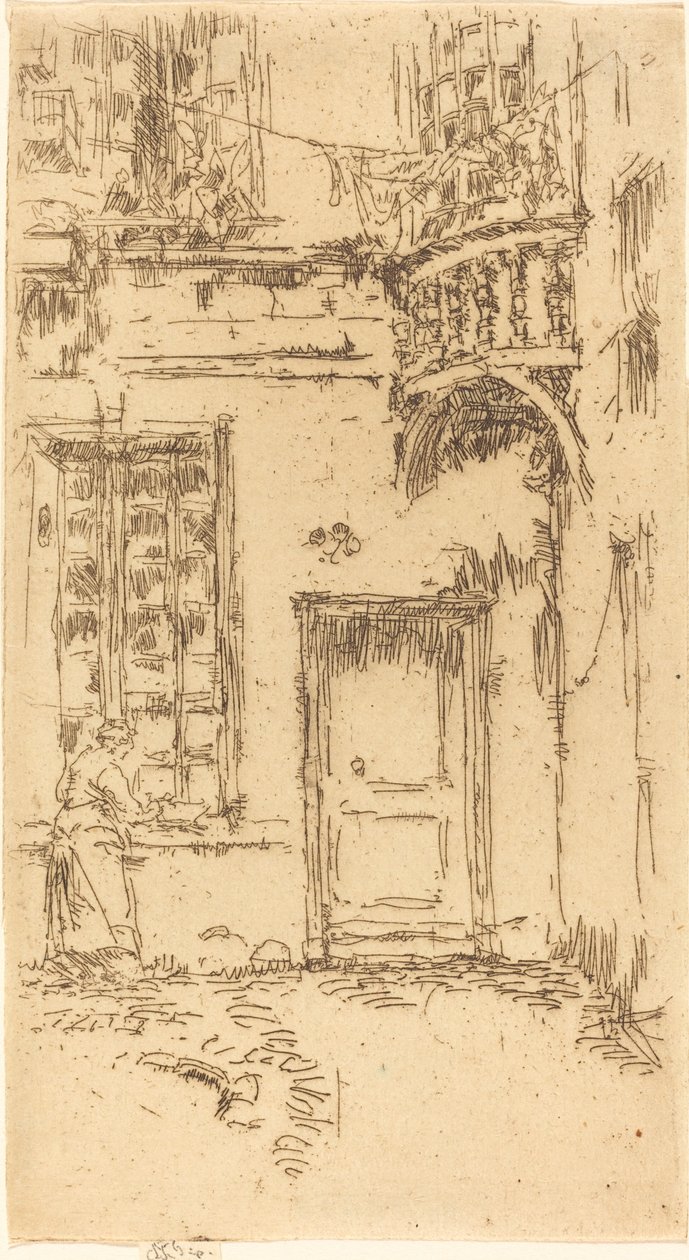 Pátio, Rue P.L. Correio de James Abbott McNeill Whistler