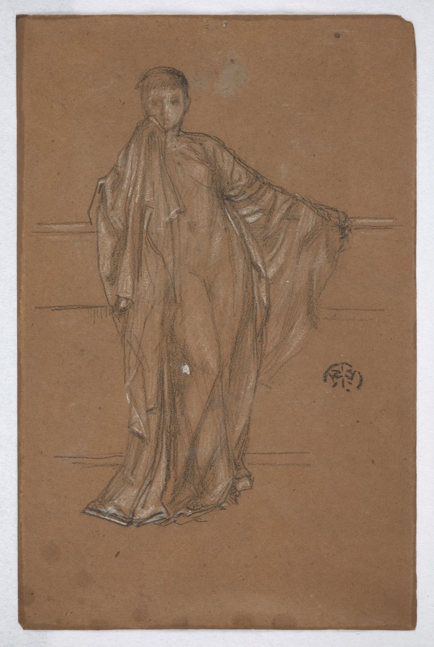 Figura drapejada em um corrimão de James Abbott McNeill Whistler