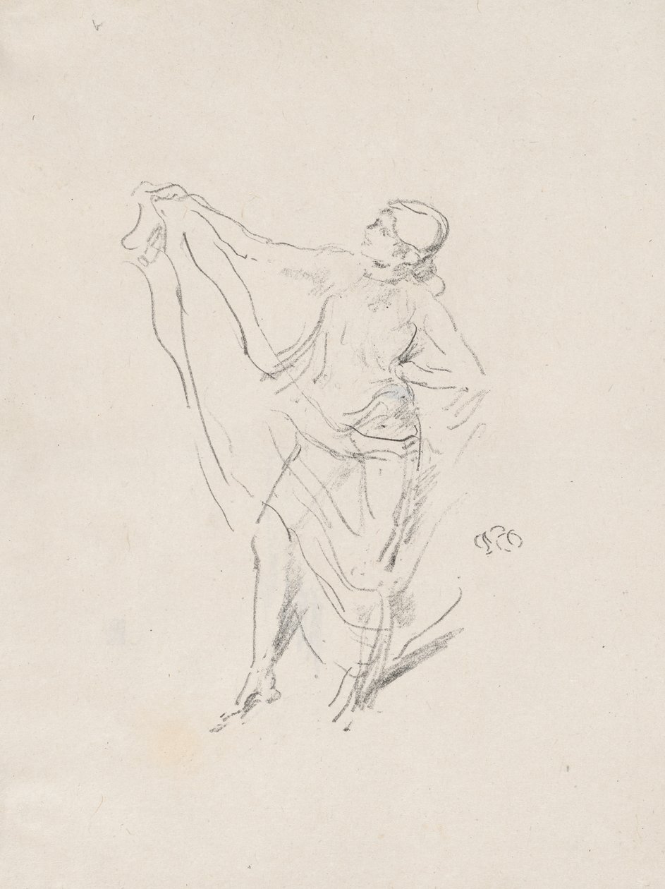 Modelo drapeado, dança de James McNeill Whistler