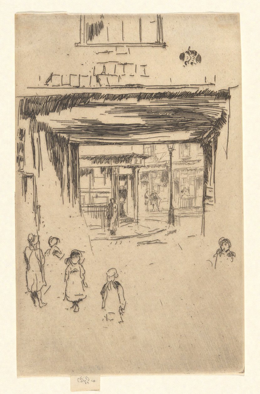 Drury Lane, do Conjunto da Segunda Veneza (Um Conjunto de Vinte e Seis Gravuras) de James Abbott McNeill Whistler