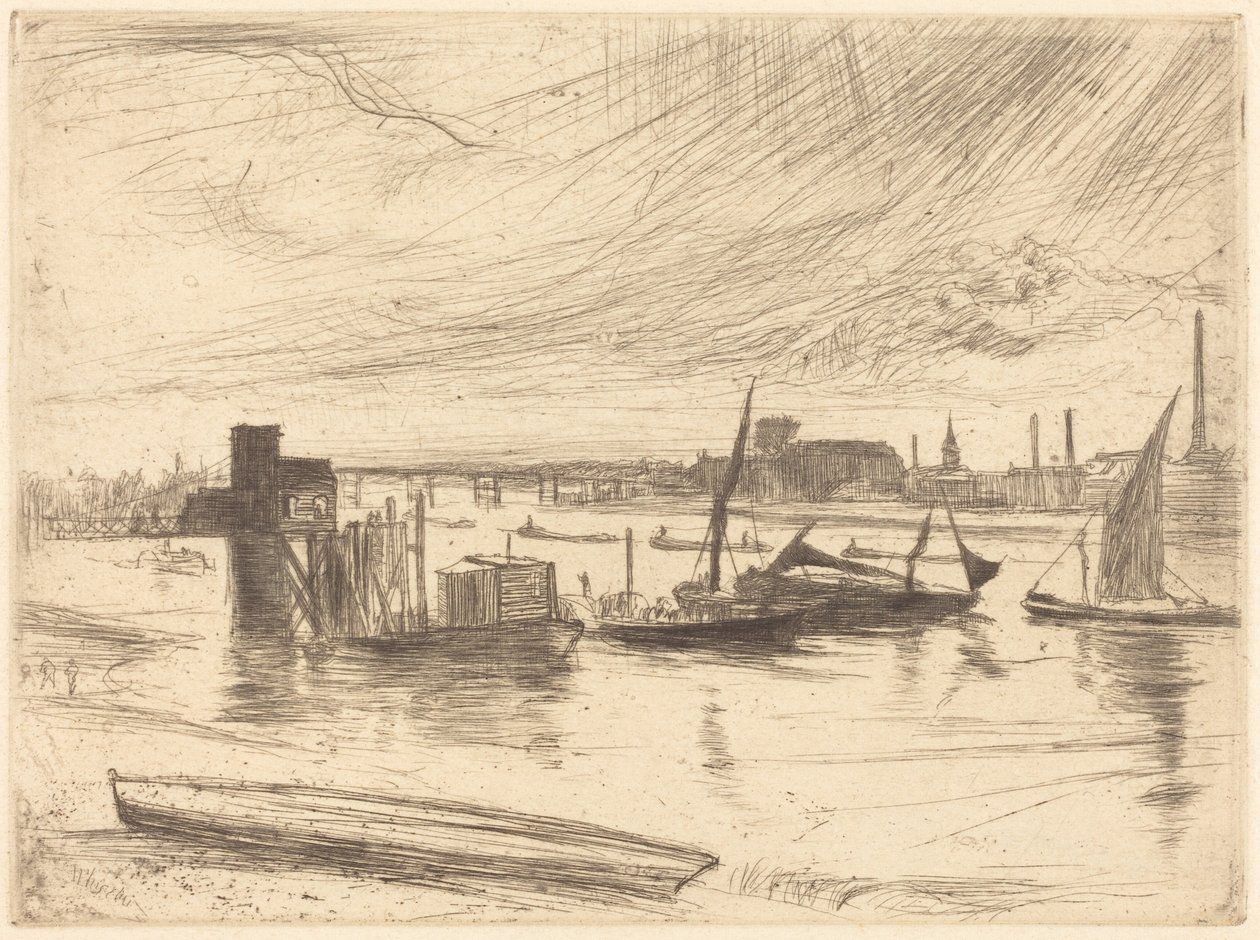 De manhã cedo, em Battersea de James McNeill Whistler