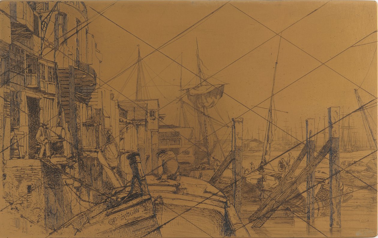 Placa de gravação: Limehouse de James Abbott McNeill Whistler