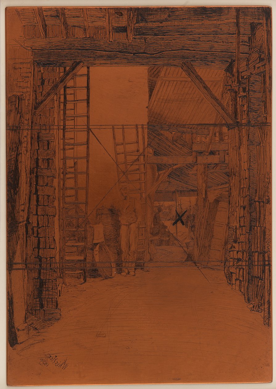 Placa de gravação: O queimador de cal de James Abbott McNeill Whistler