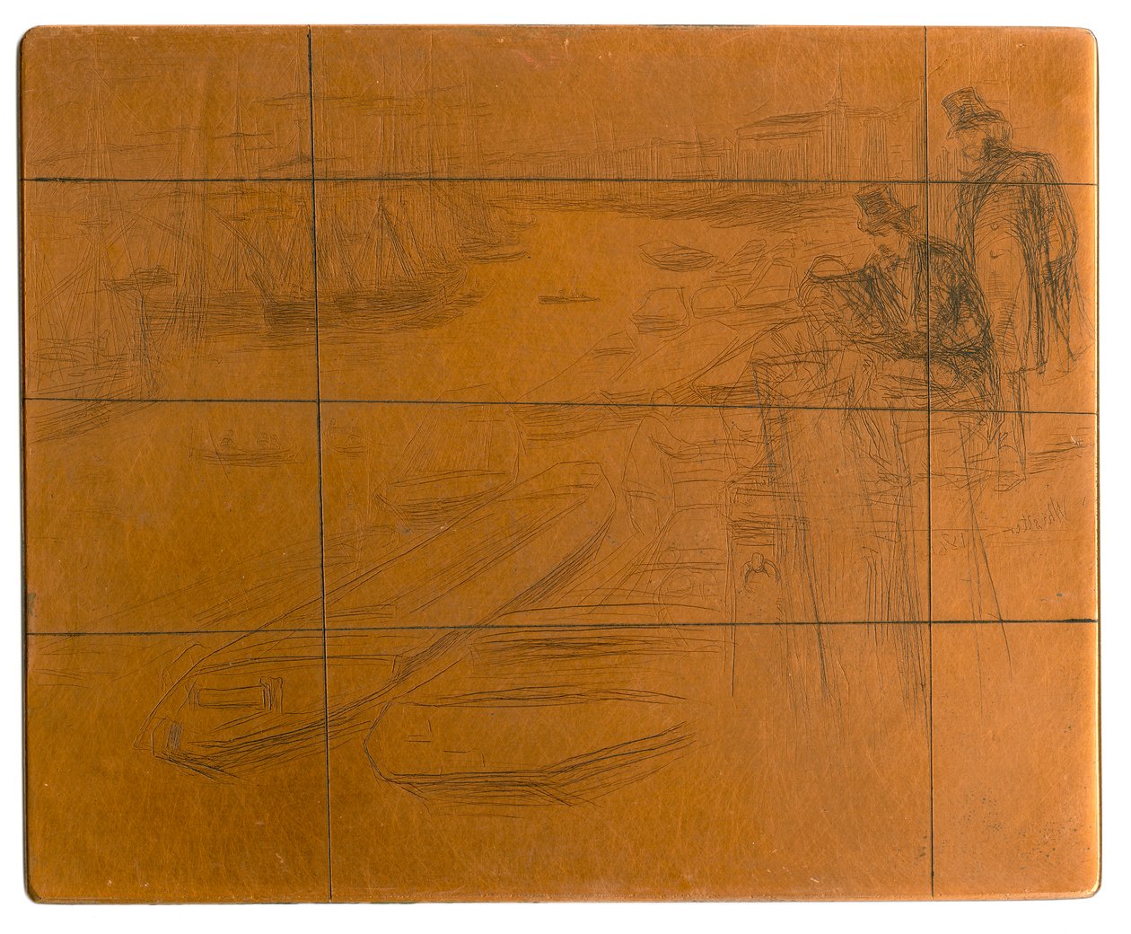 Placa de gravura: A Pequena Piscina de James Abbott McNeill Whistler