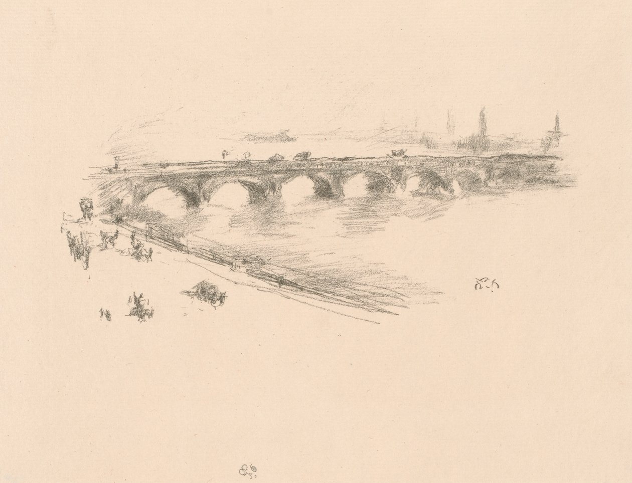 Noite, Little Waterloo Bridge de James Abbott McNeill Whistler
