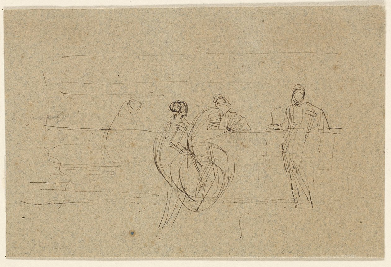 Figuras junto a um gradeamento de James McNeill Whistler