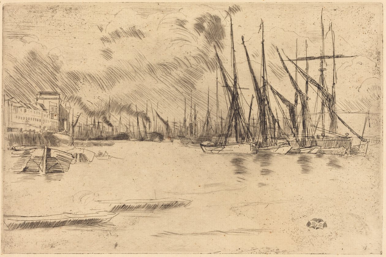 A partir das Escadas do Arenque em conserva de James McNeill Whistler