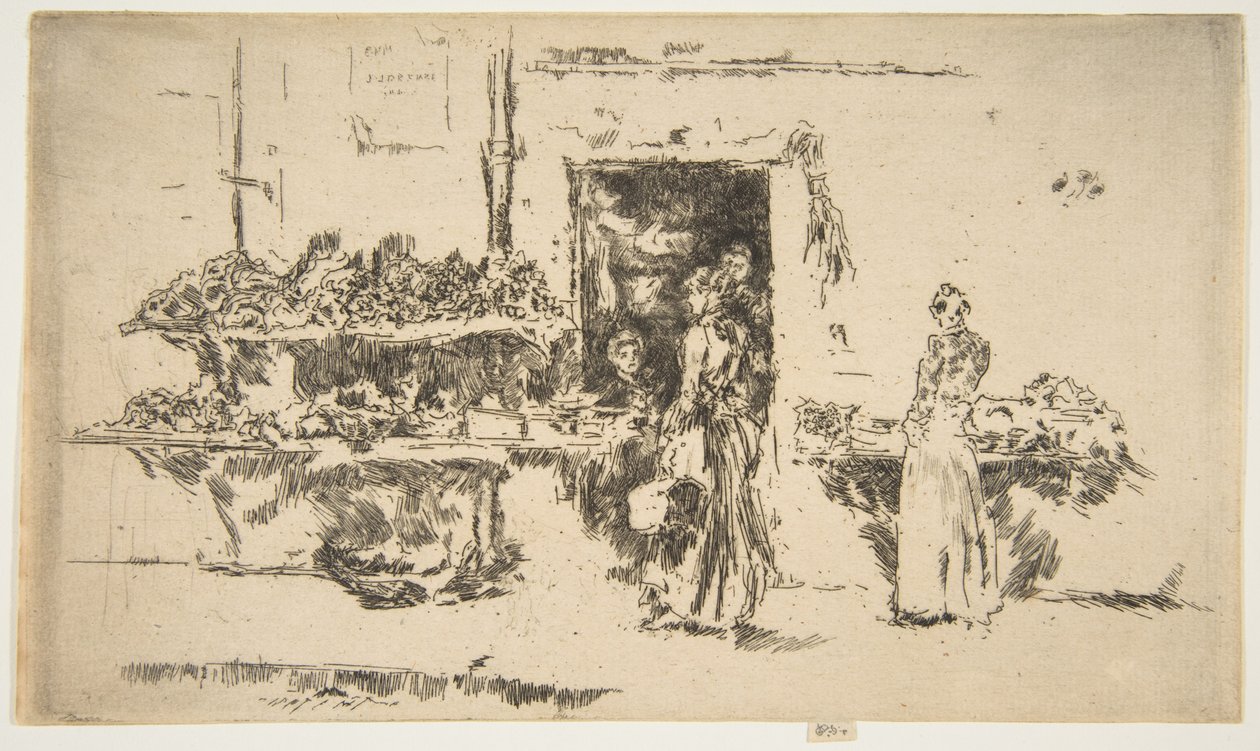 Loja de fruta, Paris (loja de fruta e legumes, Paris) de James McNeill Whistler