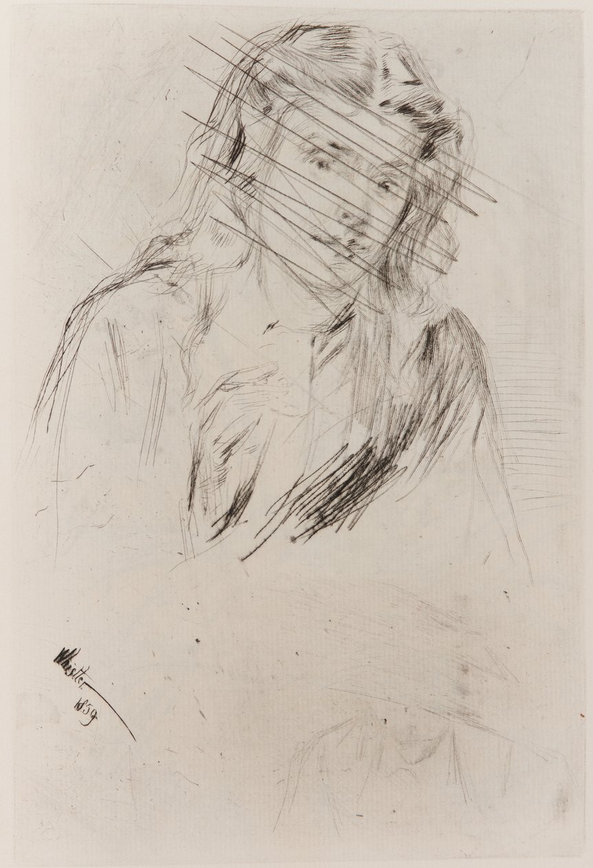 Cabeça Curvada de Fumette de James Abbott McNeill Whistler