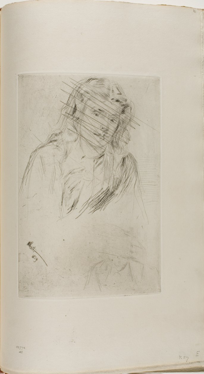 Cabeça inclinada de Fumette de James McNeill Whistler