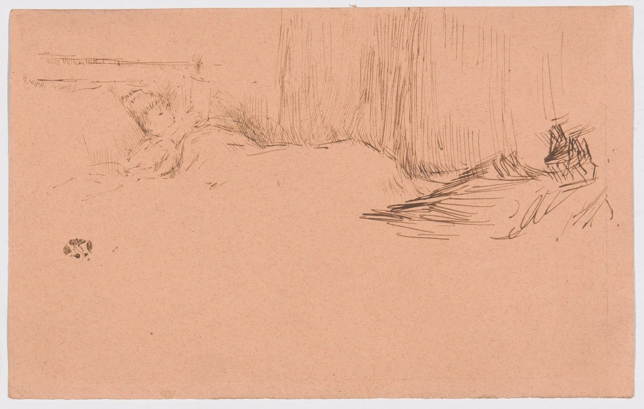 Rapariga a ler na cama de James McNeill Whistler