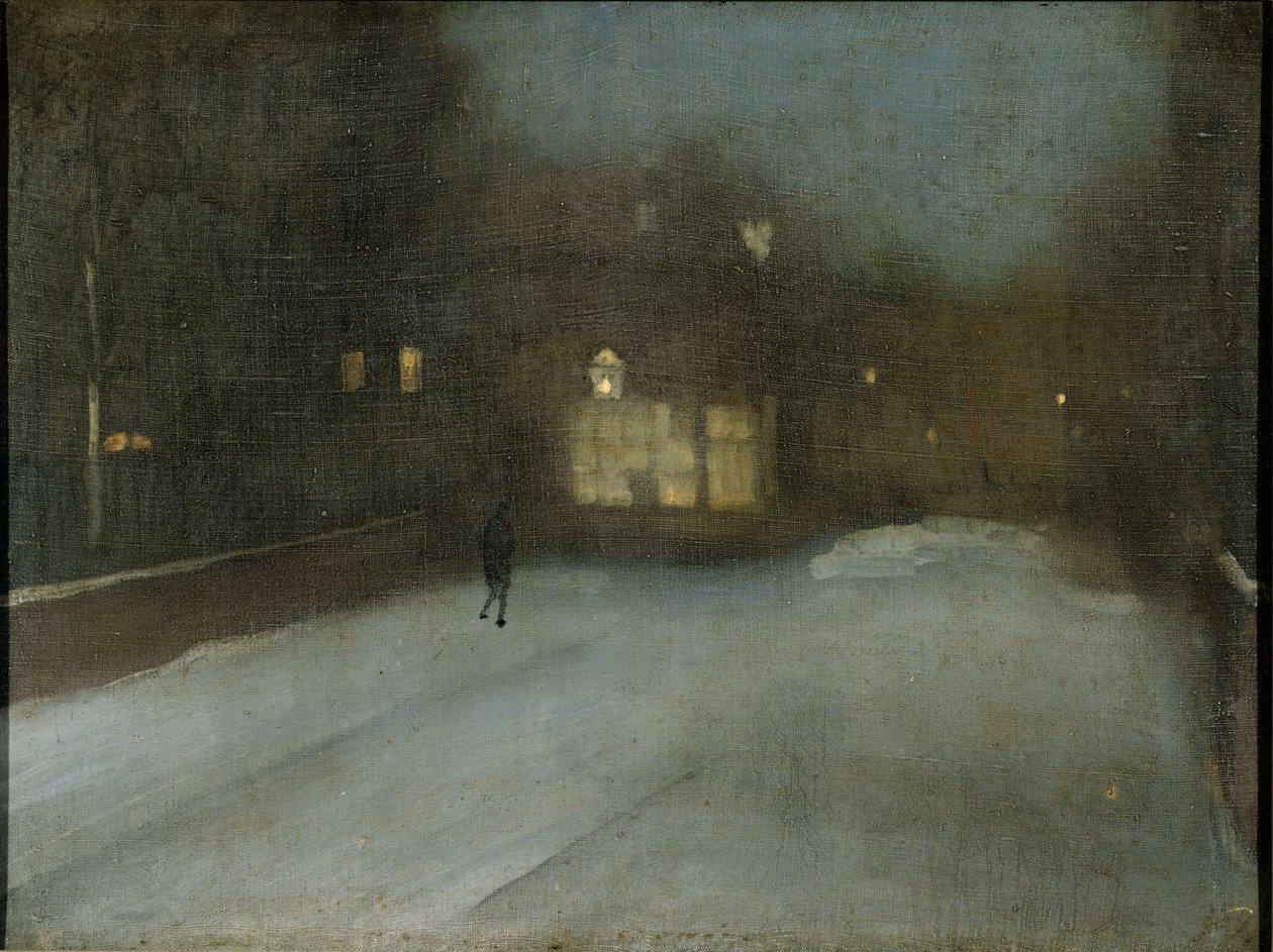 Cinza e Ouro - Neve em Chelsea de James Abbott McNeill Whistler