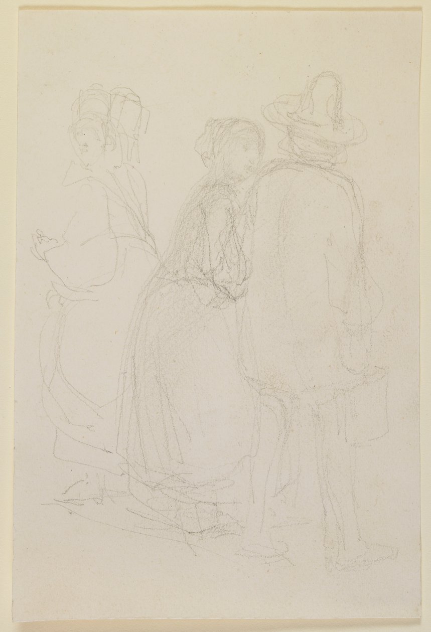 Grupo de três figuras em pé de James Abbott McNeill Whistler