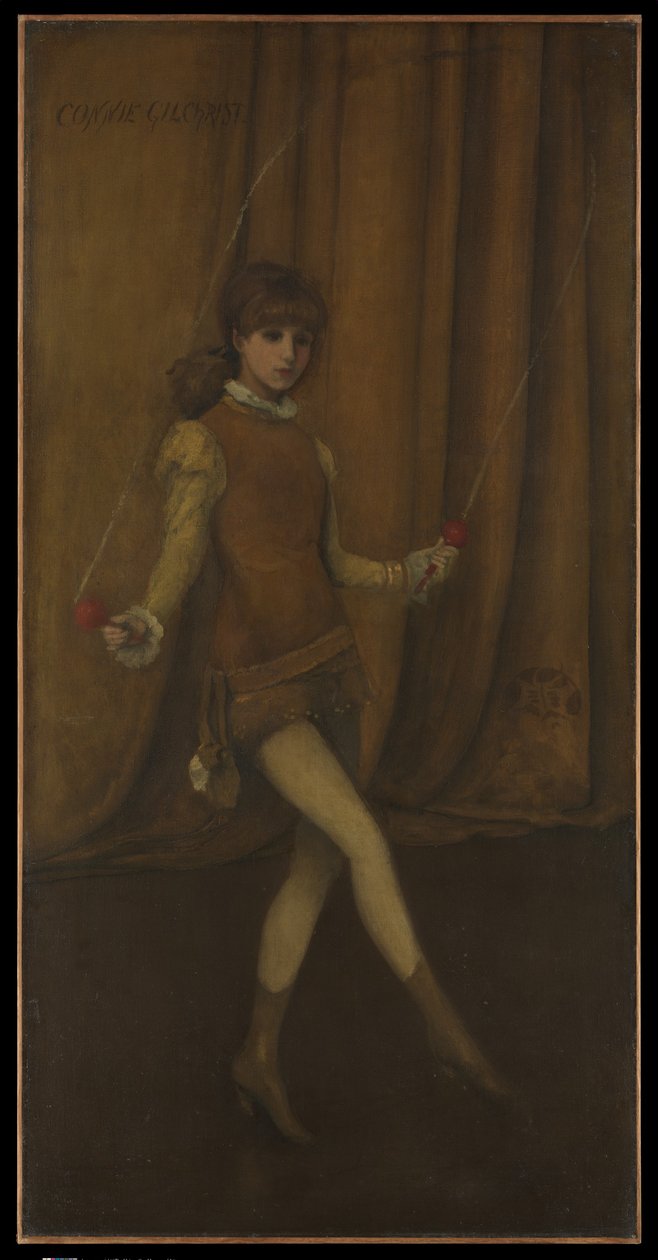 Harmonia em amarelo e ouro: A rapariga dourada - Connie Gilchrist de James McNeill Whistler