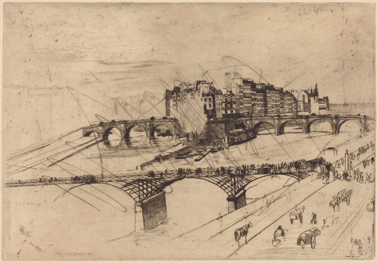 Ilha da Cité, Paris de James McNeill Whistler