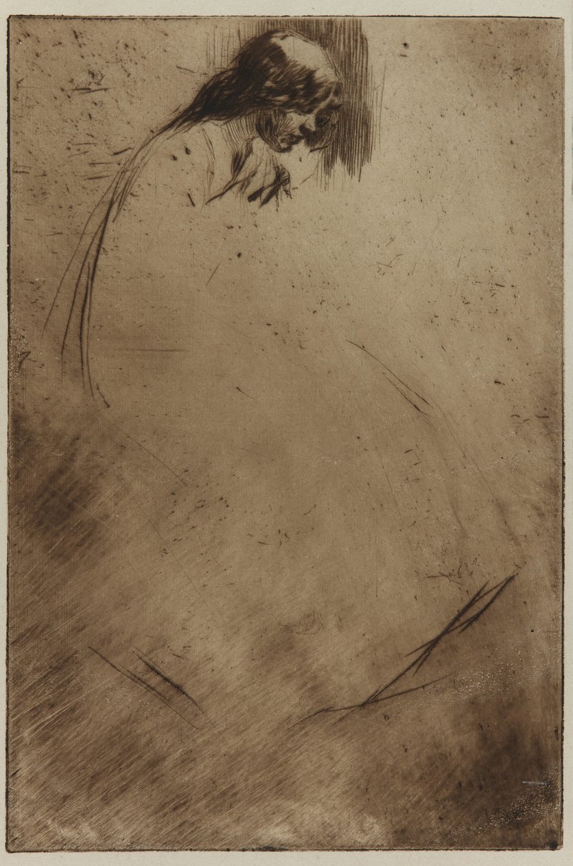 Cabeça dobrada de Jo de James Abbott McNeill Whistler