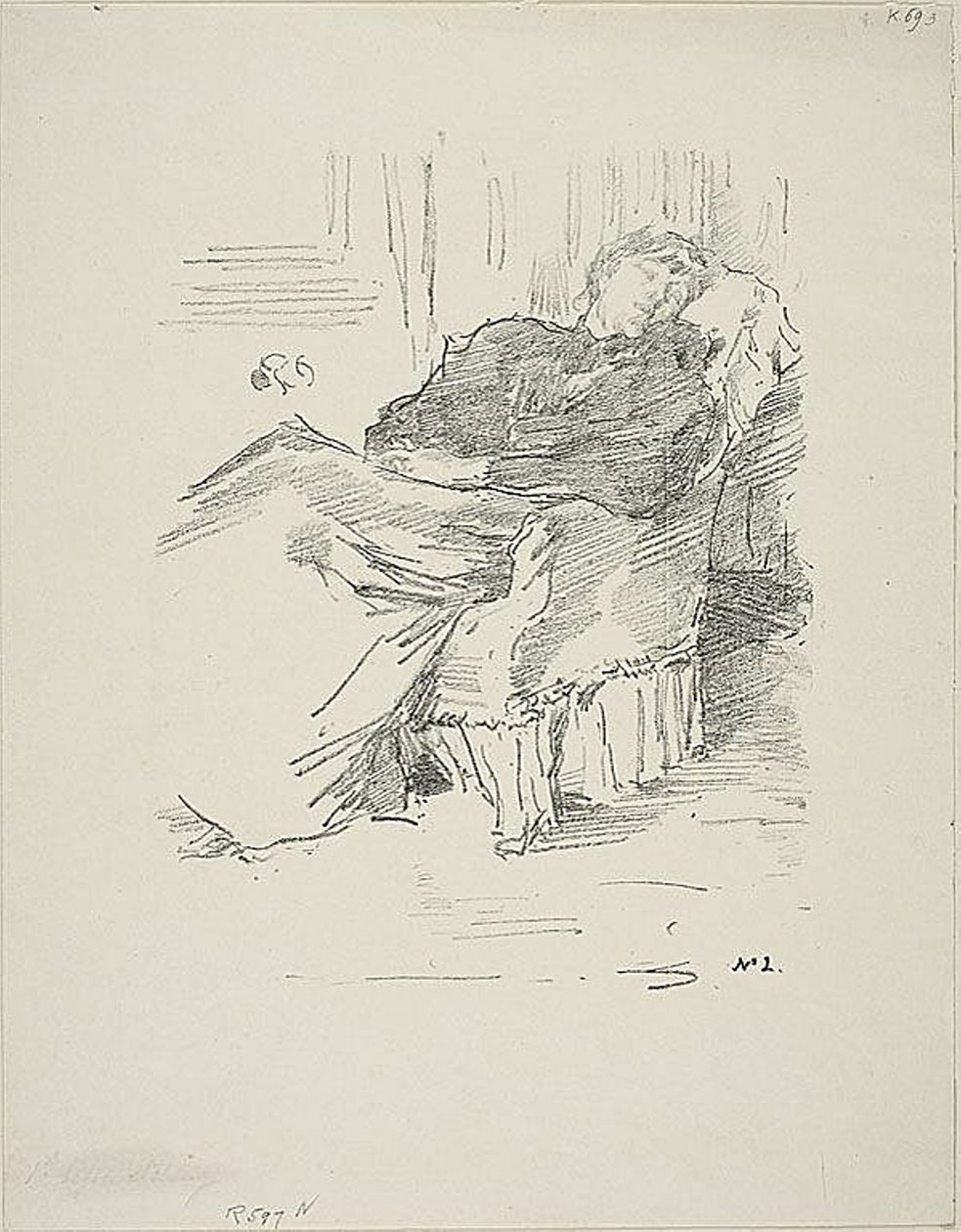 A bela dama adormecida de James Abbott McNeill Whistler