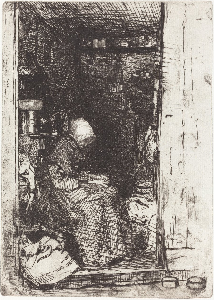 A velha com trapos de James Abbott McNeill Whistler