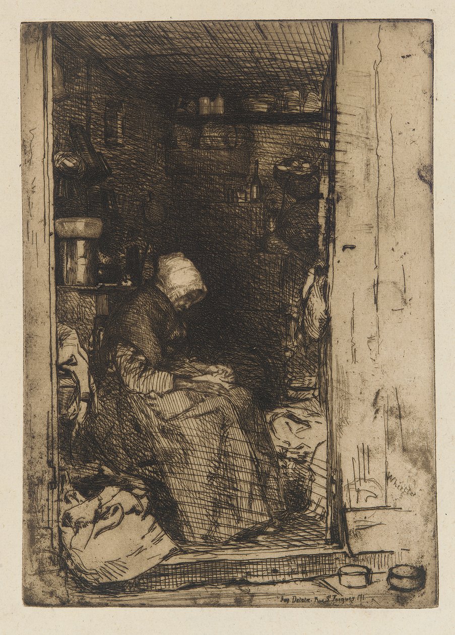 A velha com trapos de James Abbott McNeill Whistler