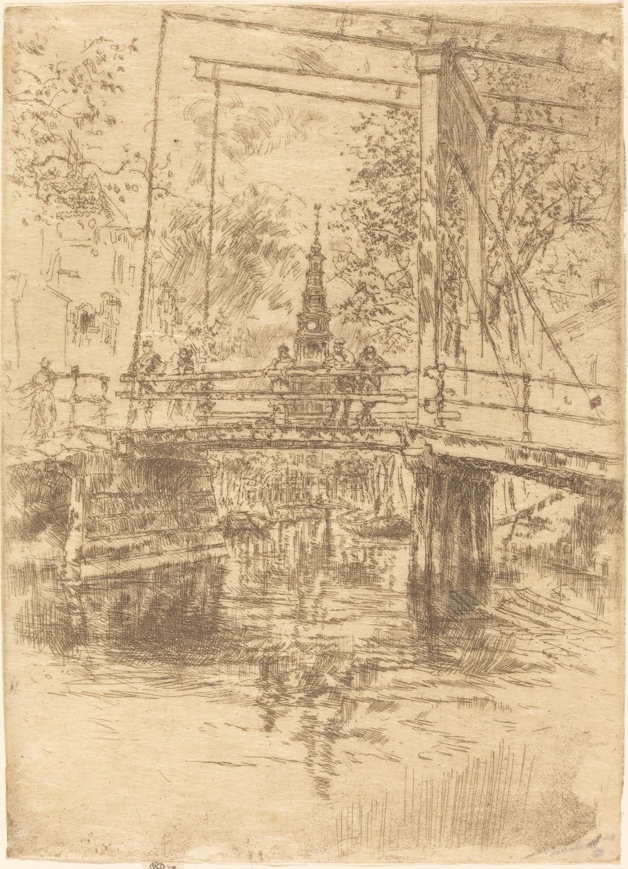 Pequena ponte levadiça, Amsterdã de James Abbott McNeill Whistler