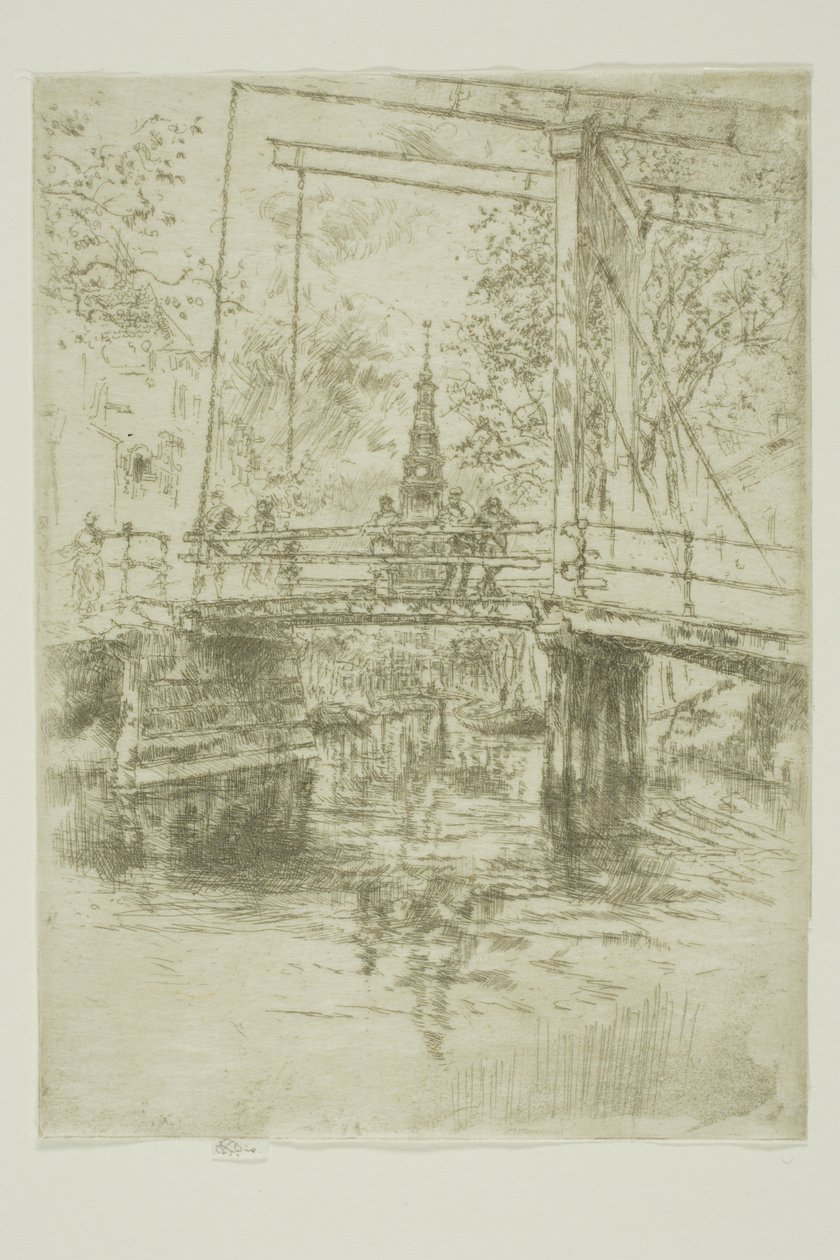 Pequena ponte levadiça, Amsterdã de James Abbott McNeill Whistler