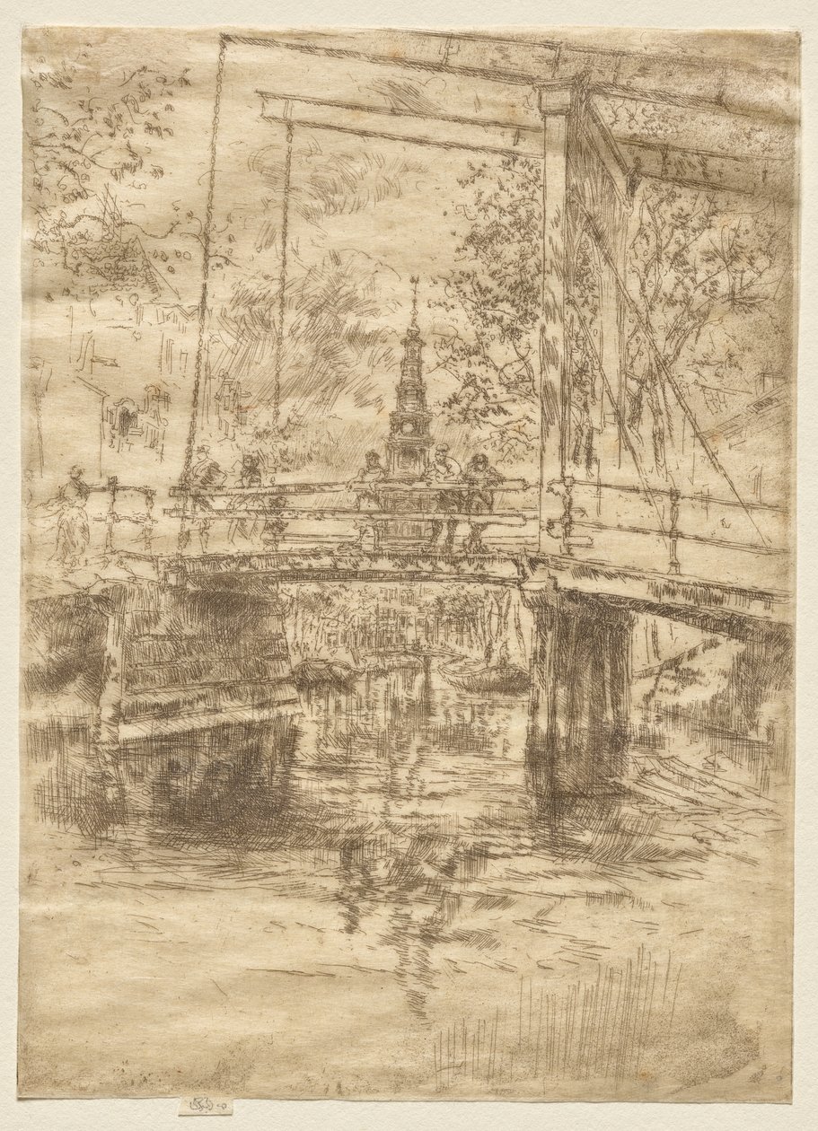 Pequena ponte levadiça, Amesterdão de James McNeill Whistler