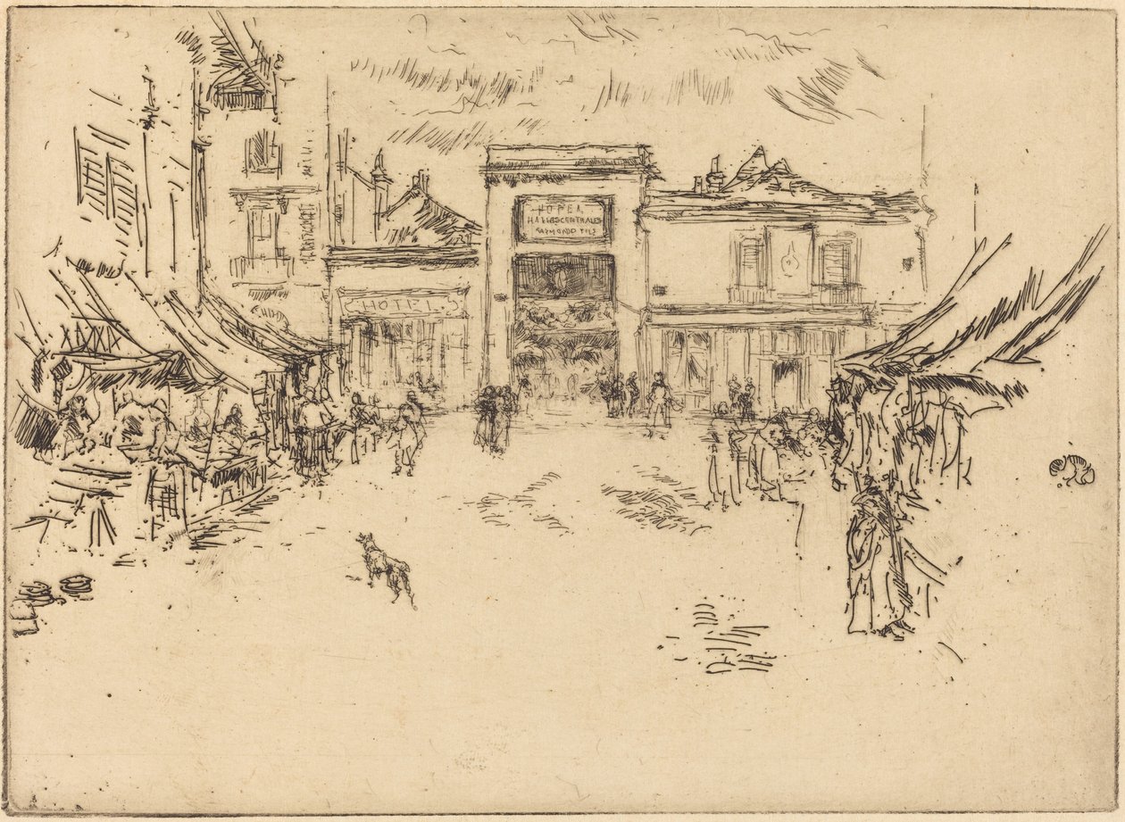 Pequena praça do mercado, Tours de James McNeill Whistler