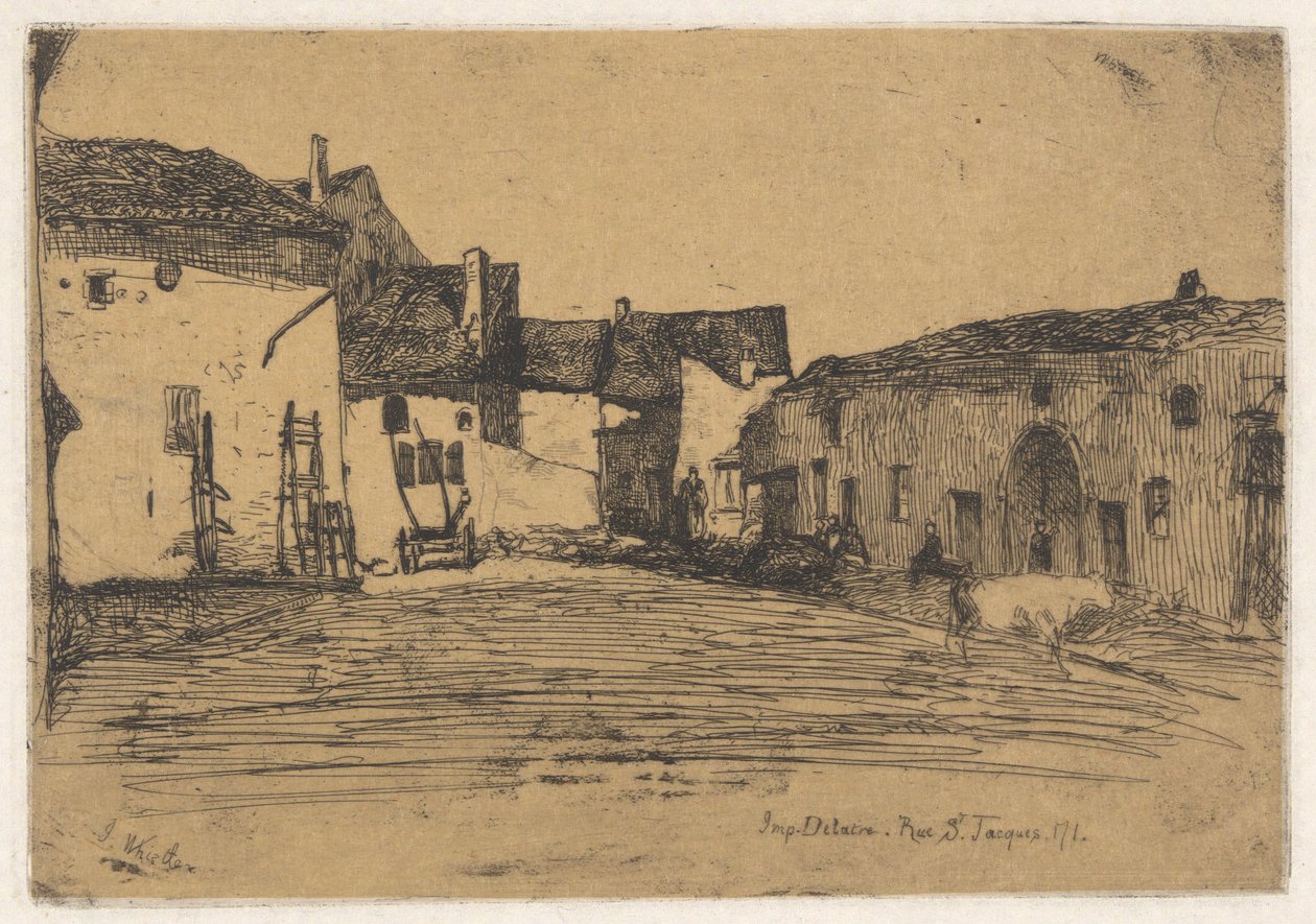 Liverdun, do conjunto francês (Douze Eaux-Fortes d de James Abbott McNeill Whistler
