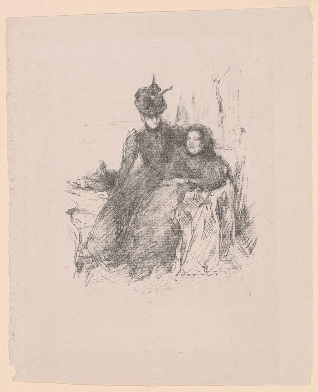 Mãe e Filha [La Mère Malade] de James McNeill Whistler