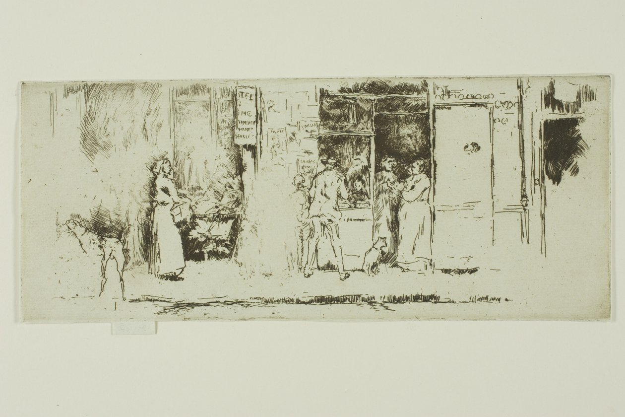 Banca de jornal, Rue de Seine de James Abbott McNeill Whistler
