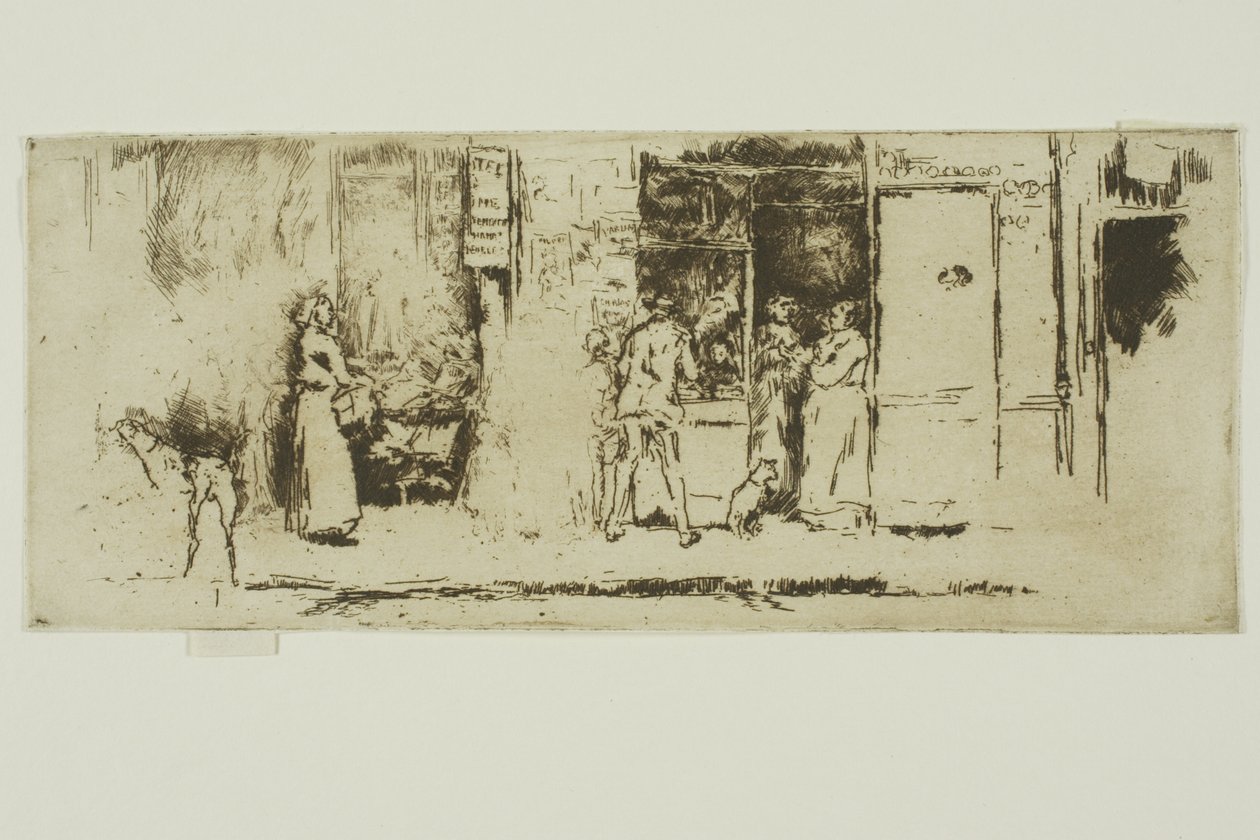 Banca de jornal, Rue de Seine de James Abbott McNeill Whistler