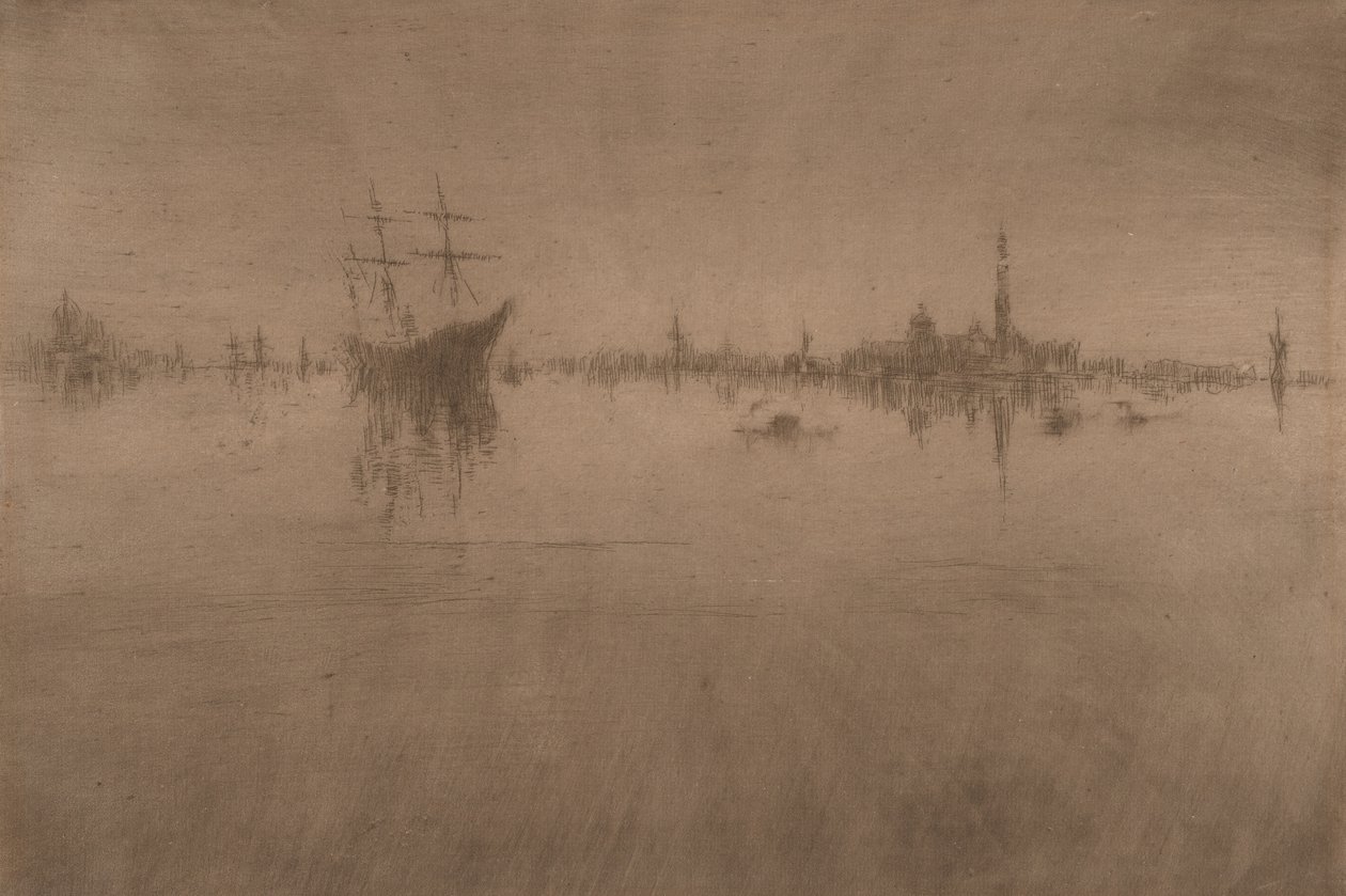 Nocturne, de Veneza, uma série de doze gravuras (o "Primeiro Conjunto de Veneza") de James Abbott McNeill Whistler