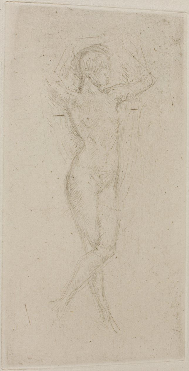 Garota nua com os braços levantados de James Abbott McNeill Whistler