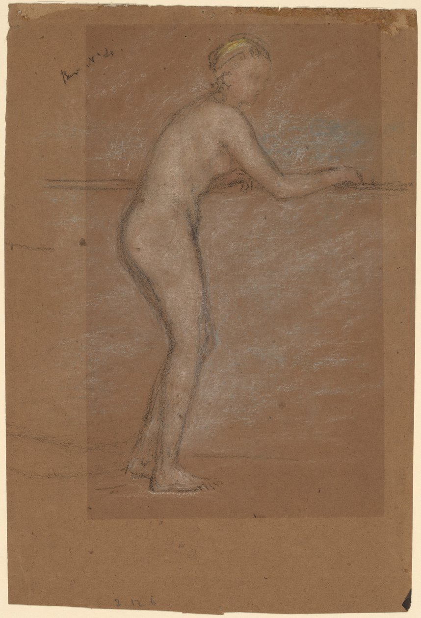 Nu encostado em um trilho [reto] de James Abbott McNeill Whistler