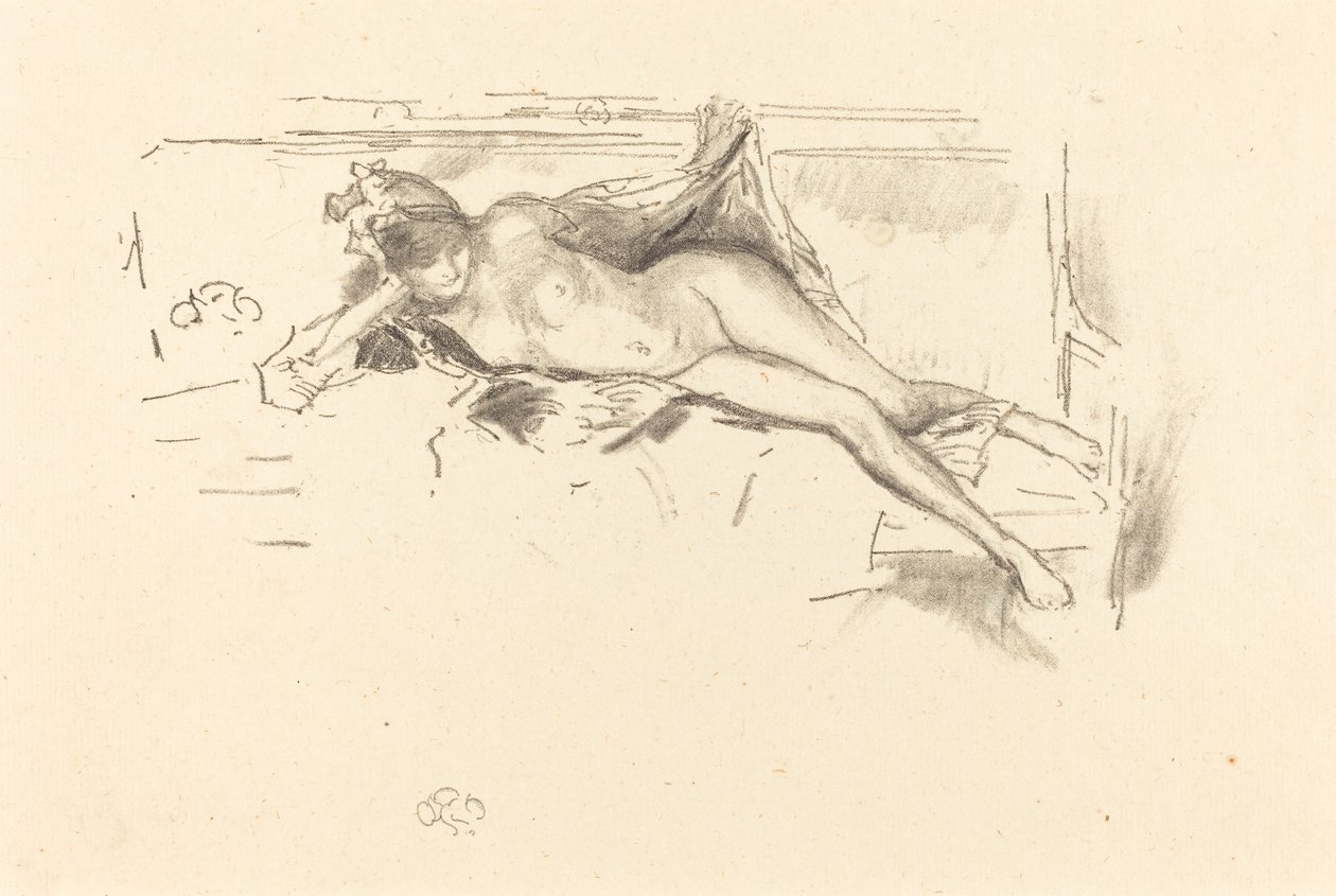 Modelo nu, reclinado de James Abbott McNeill Whistler