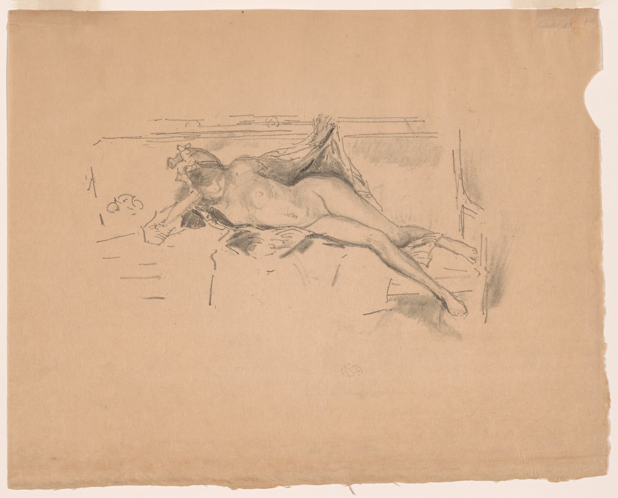 Modelo nu, reclinado de James Abbott McNeill Whistler