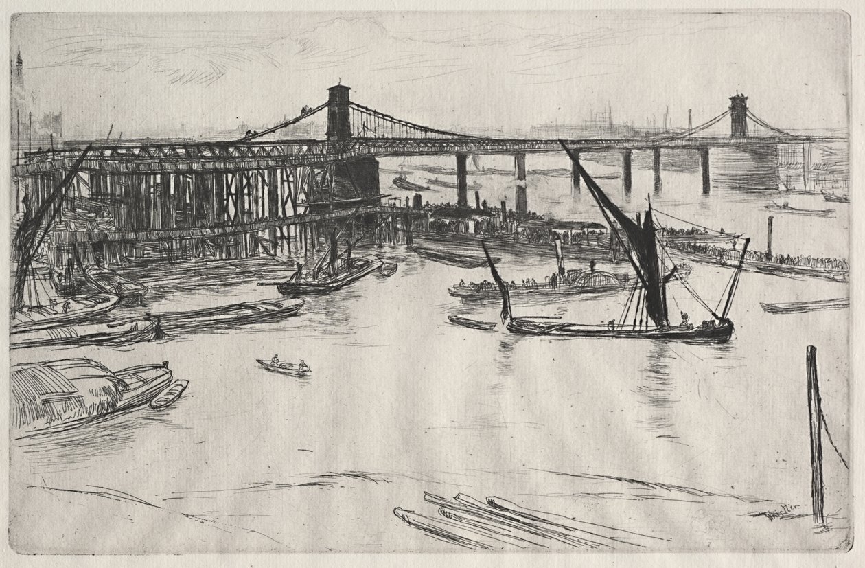 Antiga Ponte de Hungerford de James McNeill Whistler