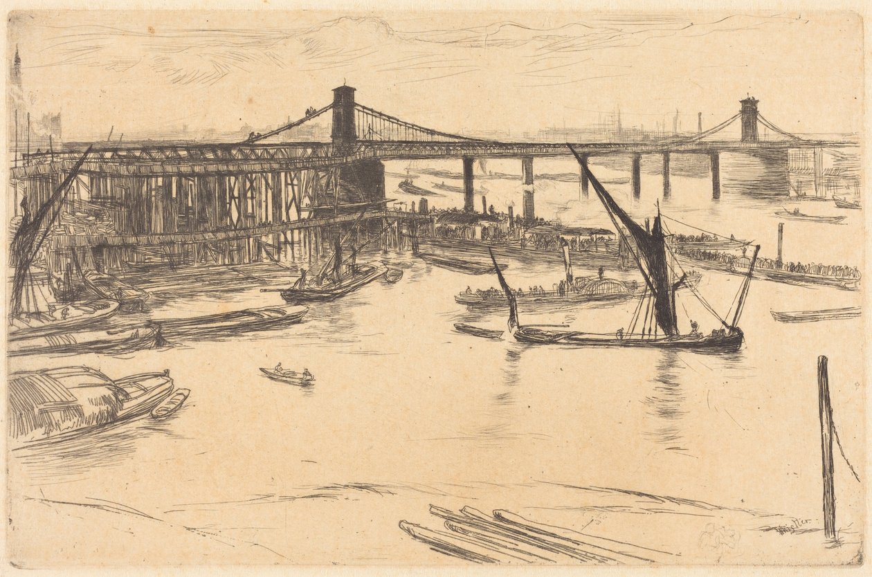 Antiga ponte de Hungerford de James McNeill Whistler