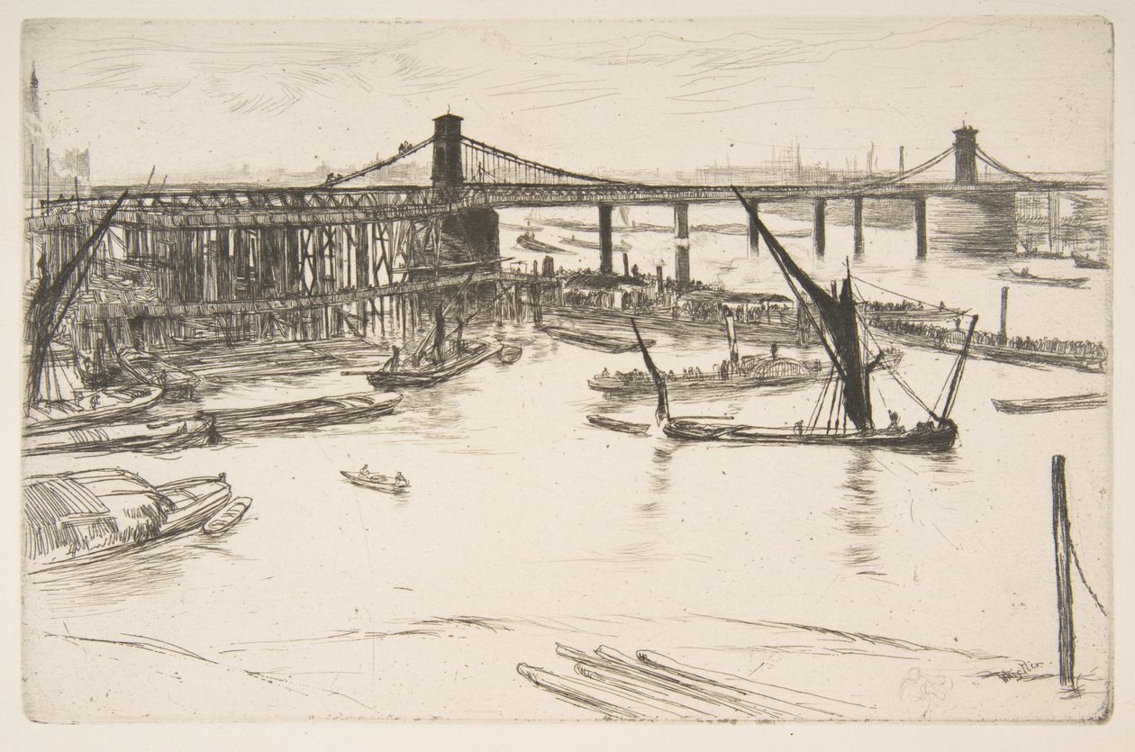 Antiga ponte de Hungerford de James McNeill Whistler