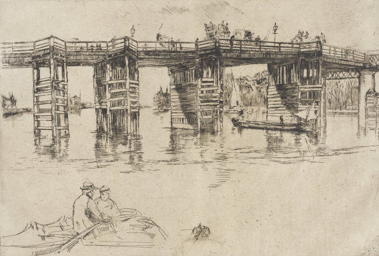 A antiga ponte de Putney de James McNeill Whistler