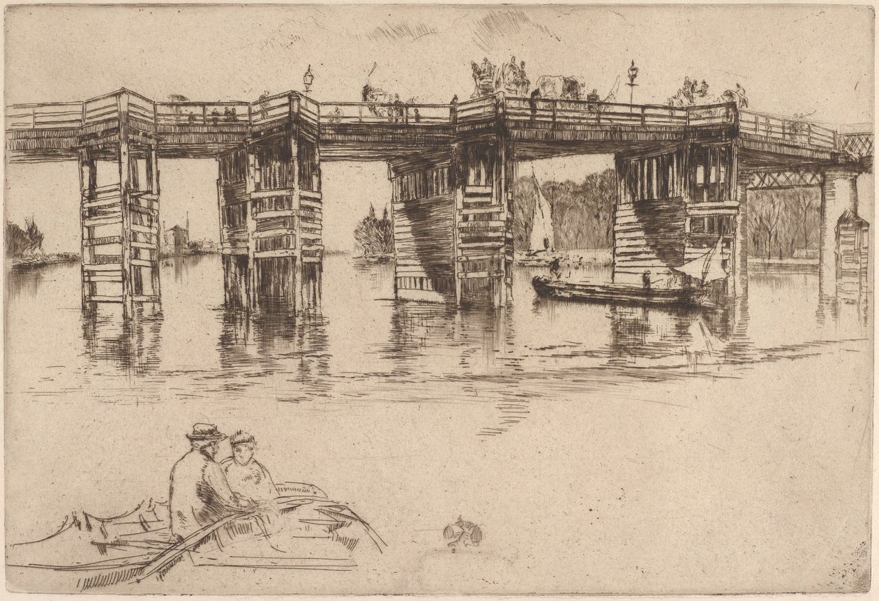 A antiga ponte de Putney de James McNeill Whistler