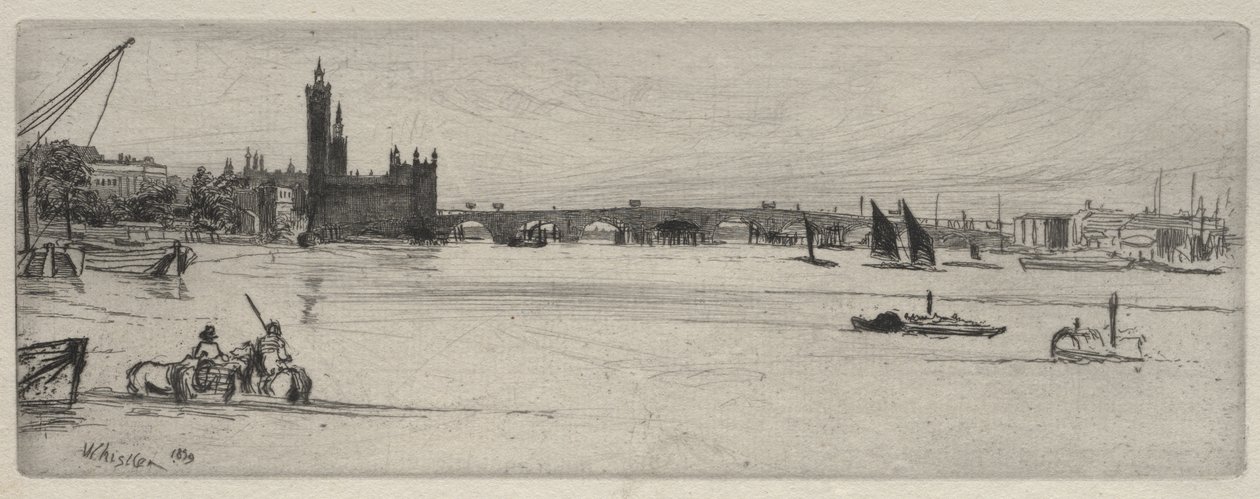 Antiga Ponte de Westminster de James McNeill Whistler