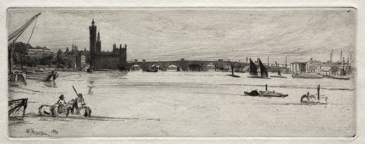 A antiga ponte de Westminster de James McNeill Whistler